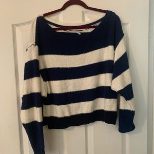 Cropped Striped Free People Sweater